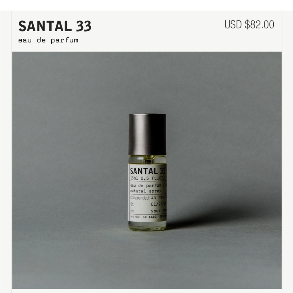 SOLD✔️ Le Labo Santal 33